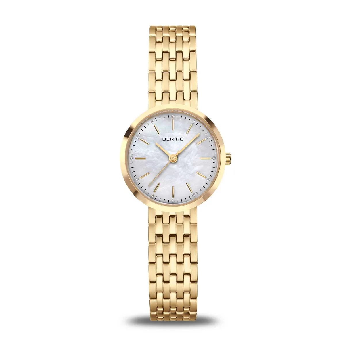 Bering Classic Gold Watch with Mother of Pearl Dial
