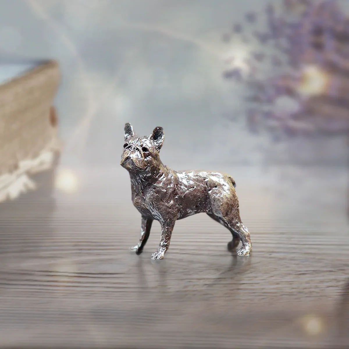 Bronze French Bulldog Sculpture - Image 3