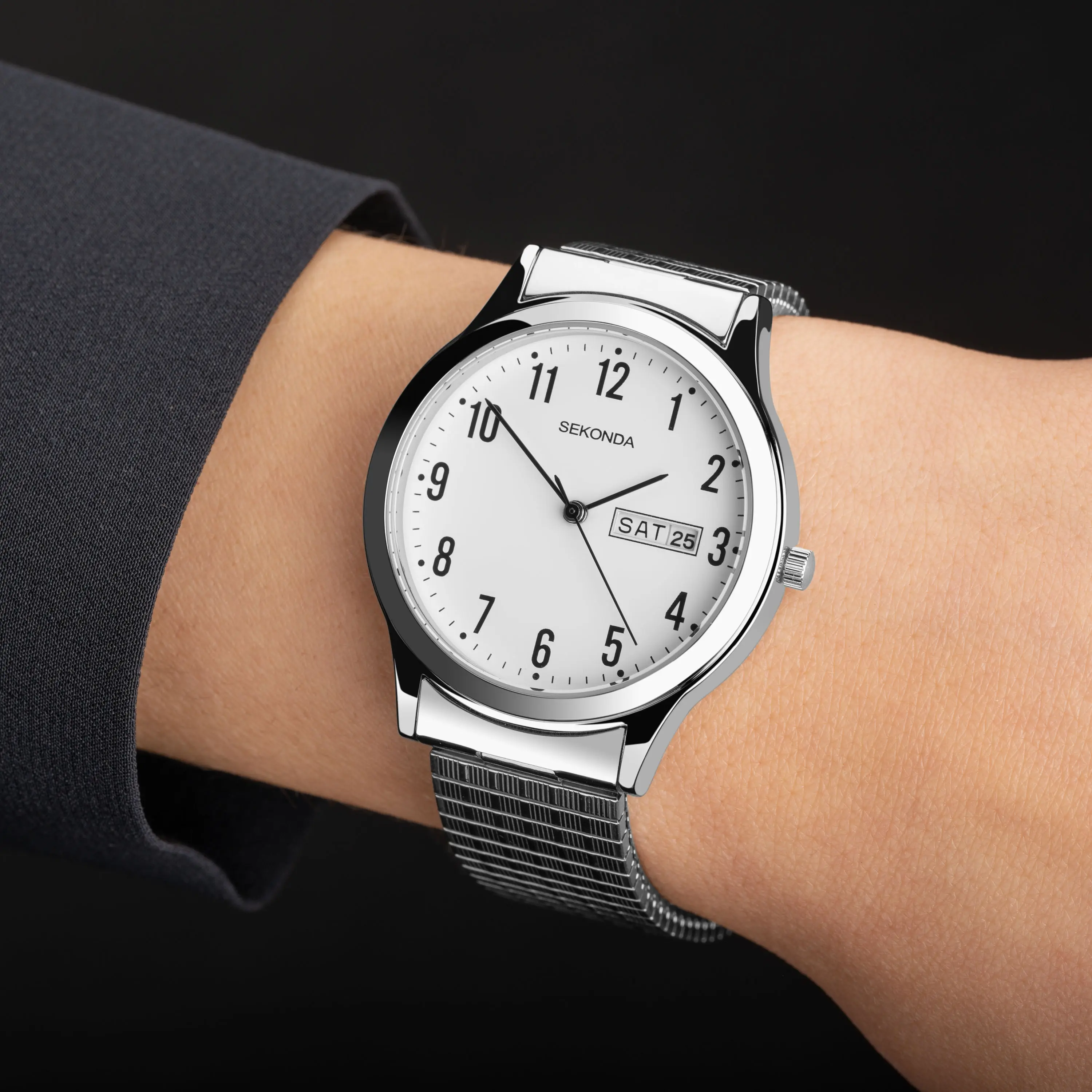 Sekonda Easy Reader with Expanding Bracelet in Silver (30122) - Image 4