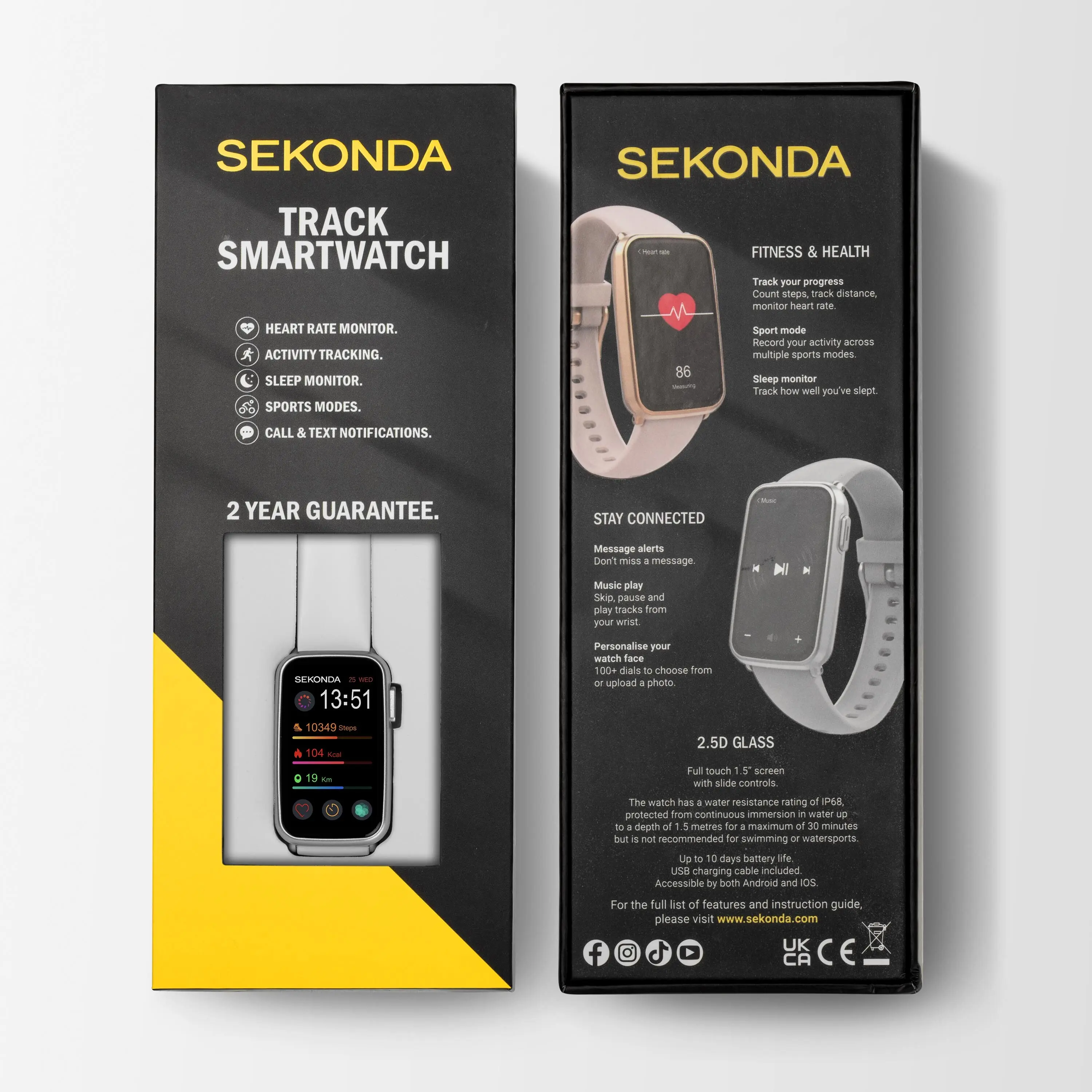 Sekonda Track Smart Smartwatch with Grey Silicone Strap (30169) - Image 3