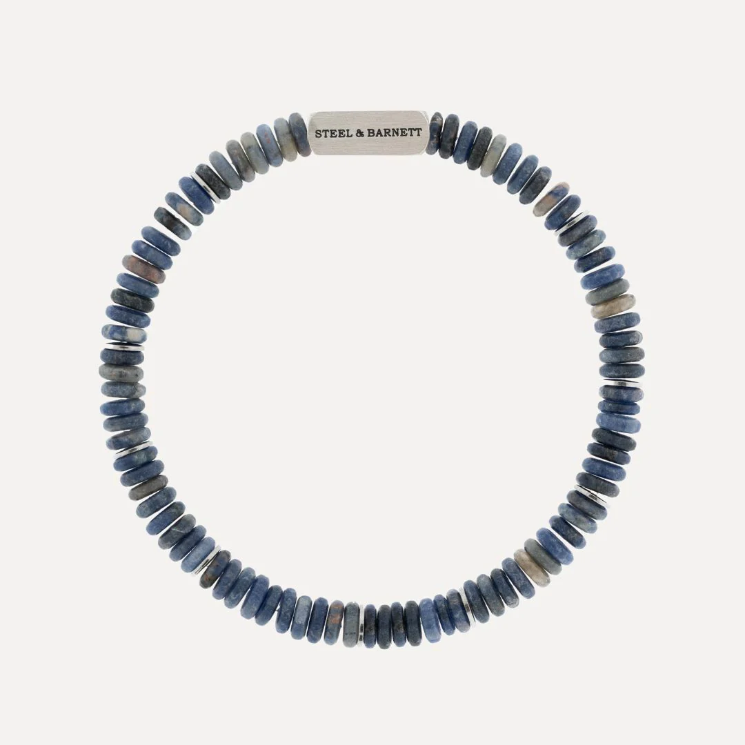 Steel & Barnett Two Tone Bracelet in Matt Sodalite
