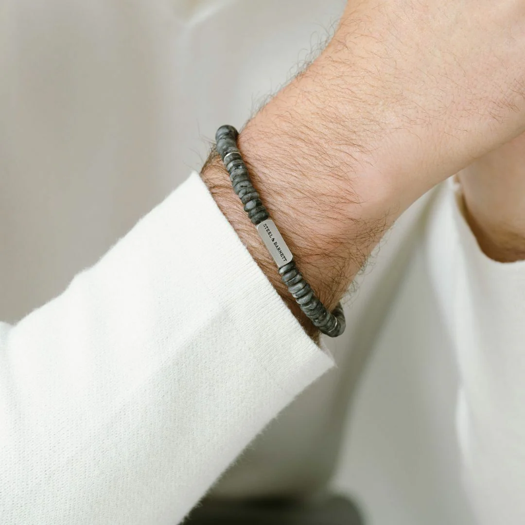 Steel & Barnett Two Tone Bracelet in Matt Spectrolite - Image 2